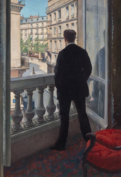 Hombre en la ventana, 1875 de Gustave Caillebotte